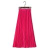 Solid Color High Waist Chiffon Long Spring Skirt for women