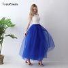 Spring Fashion Womens Lace Fairy Style 4 layers Voile Skirt 2018
