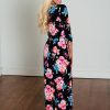 Mommy and Little Girl Matching Floral Long Maxi dress