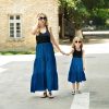 Casual Boho Matching Maxi Dresses for Mother and Daughter