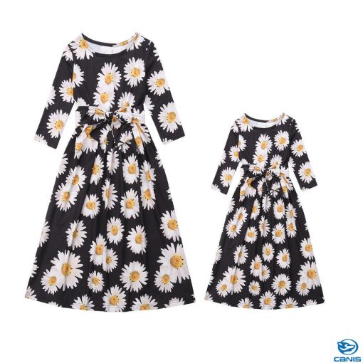 Mother and Daughter Floral Matching Maxi Dress