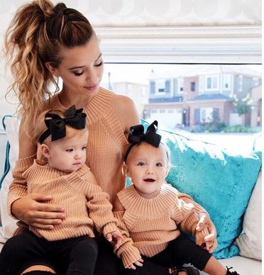 Mommy and Me Cold-shoulder Matching Sweater