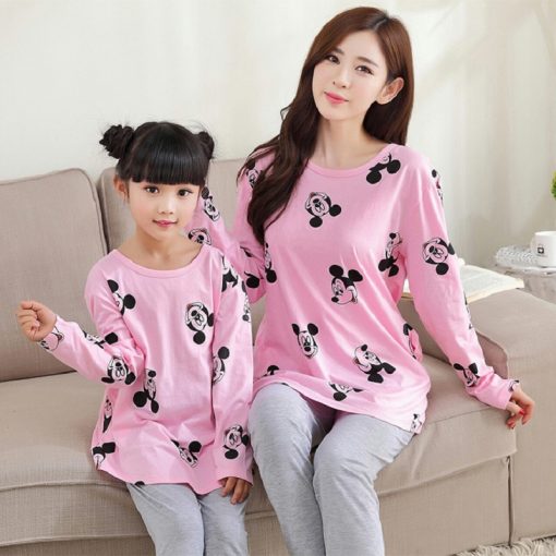 Printed Matching Mother and Daughter Pajamas