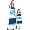 Mother and Daughter Matching Striped Maxi Dresses